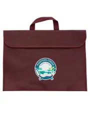 Library Bag Folio Maroon With Screen Print