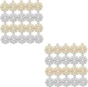 [SEWACC] Alloy Flower Charms for DIY Jewelry Making Hollow Flower Pendants for Bracelet Necklace and Craft Projects Decorative Accessories for Handmade Creations