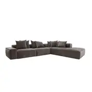 [James Lane] Riley Muse Mink Modular Sofa - Arm, 2x Armless, Corner, Right Terminal