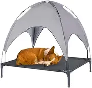 Dog Bed with Canopy,Indoor Dog Tent | Foldable Soft Sunshade Safe Stable Insulated Breathable for Medium Large Small Breed Travel Camping Yard Beach Patio