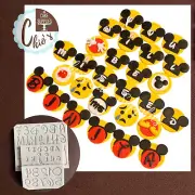 Alphabet Uppercase / Lowercase Letters & Numbers Silicone Molds. Model #002