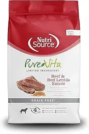 Nutri Source Pure Vita Grain Free Beef & Red Lentils, 25-Pound