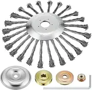 Grass Trimmer Head | Brush Cutters Steel Trimmer Head - 10 Inch Lawn Mower Attachments, Grass Eater Head, Grass Wacker Cutter with Adapter Kit