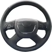 Steering Wheel Cover for Octavia for Superb for Yeti 2009-2013 for Roomster for Fabia Auto Artificial Leather Steering Wrap Customized Car Steering Wheel Cover