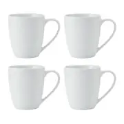 Mikasa Chalk 4 Piece Porcelain Mug Set 380ml White - Robins Kitchen
