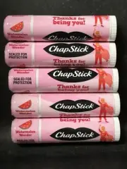 Lot Of 5 CHAPSTICK WATERMELON WONDER Flavor “Thanks For Being You!” Lip Balm New