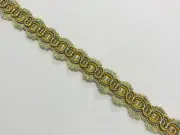 HOULES SKY BLUE GOLD MINERAL "MONTESPAHN GIMP" FRENCH PASSEMENTERIE BRAID TRIM