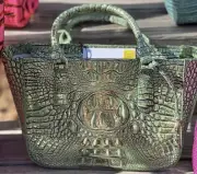 New Brahmin Croco Leather Agave Melbourne Small Ashlee Tote Satchel Purse $295