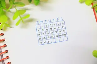 月曆 英文星期 | 手帳印章