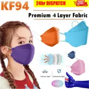 ✨50Pcs KF94 Face Masks Kids 4-Layer Filter Protective Comfortable Solid Masks