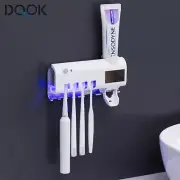 Toothbrush Holder Toothpaste Dispenser Solar Energy Bathroom Toothbrush Storage