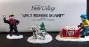 EARLY MORNING DELIVERY # 54313 DEPT 56 RETIRED SNOW VILLAGE DALMATION DOG
