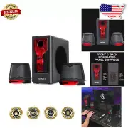 Immersive Audio Experience: 2.1 Computer Speaker System with LED Illumination
