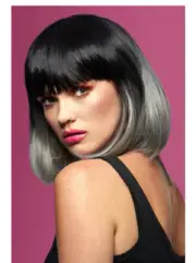 Manic Panic Ombre Grey Bob Wig with Fringe