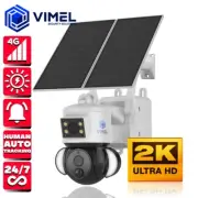 4G Outdoor Security Camera Dual Lens 2K UHD Recording 24/7 App LIVE Stream