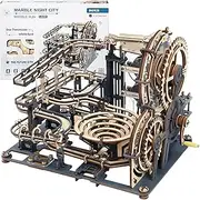 ROKR 3D Wooden Puzzles for Adults Marble Run Model Building Kit(LGA01 Marble Night City)