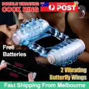 Rabbit Vibrator Cock Penis Ring Couples Vibrating Sex Toy Clitoris Massager New