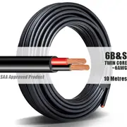TWIN CORE WIRE 6 B S 6B&S 10M Meter 2 CORE AUTOMOTIVE BATTERY STARTER CABLE
