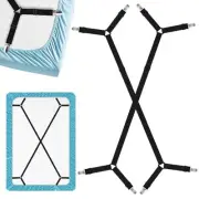 Heavy Duty Sheet Clips & Adjustable Fitted Sheet Straps - Securely Hold