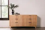 Sleepy's The Mattress Experts | Eriksen Dresser | 6 Spacious Drawers | High-Quality Craftsmanship | Solid Oak Wood | Natural