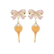 [Ottolinger] Ottolinger Bow Pearl Earrings ONE SIZE GOLD