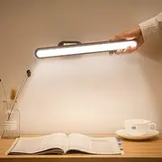 Semlos Battery Powered LED Strips Light, Under Cabinet Light, USB Rechargeable Reading Lights with Battery, Stepless Dimming Touch Lamp for Closet, Bedside, Study Light