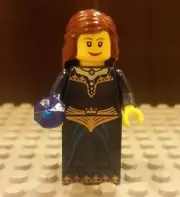 Lego NEW Dark Blue FEMALE MINIFIG Castle Kingdom Princess Girl w/ Gem/Jewel