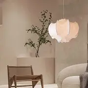 Wabi-sabi Style Silk Pendant Lamp Japanese Lantern Lamp Rustic Drop Ceiling Light Unique Design Hanging Light 85-265V
