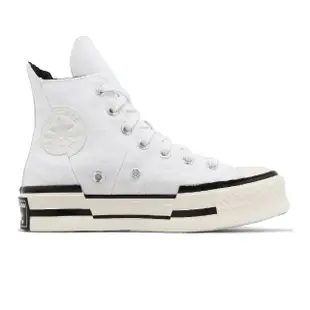 【CONVERSE】帆布鞋 Chuck 70 Plus HI 高筒 男鞋 女鞋 白 1970 解構 加長鞋舌 休閒鞋(A06067C)