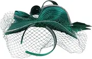 [WOFASHPURET] Elegant Mesh Yarn Fascinators Hat Hair Styling Headband for Women for Cocktail Tea Party Wedding