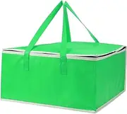 Food Delivery Bag 16" Insulated Bag Cooler Bag Insulation Folding Picnic Portable Ice Pack Food Thermal Bag Food Delivery Bag Pizza Bag (Color : Red) (Color : Green)