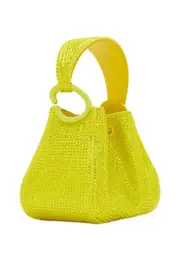 [OSCAR DE LA RENTA] O HANDLE CRYSTAL PAVE NANO BAG Yellow