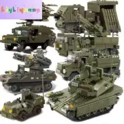 Compatible MOC Military Tank World War 2 Army Figures Series Building Blocks