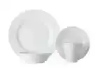 Maxwell & Williams Cosmopolitan Rim Dinner Set, 16 pc White