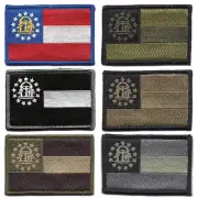 VELCRO® BRAND Fastener Morale HOOK Georgia Atlanta State Patches 3x2"