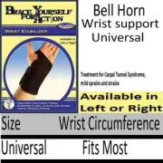 DJO Bell-Horn Universal Wrist Stabilizer Left Hand Black