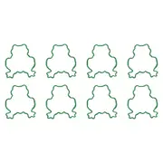 8x R&M Frog Cookie Cutter Polyresin Coated Steel Biscuit Bake Mould 7.6cm Green