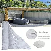 White Nylon Shade Cloth UV Protection Mesh Netting for Garden Patio Decor Fencing Roof Shade Movie Backdrops Bird Watching Photography Party Atmosphere with Ea
