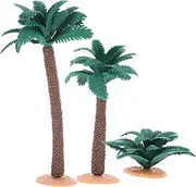 3pcs Micro Landscape Trees Mini Model Trees Plant Scene Model Miniature Landscape Modelling Tree Craft Decorative Artificial Trees Miniature Tree Miniature Canopy Trees Green PVC
