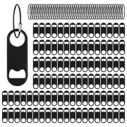 100 Pack Flat Beer Bottle Opener, 3.5 inch Stainless Steel Flat Bottle Opener...