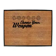 Dice Choose Your Weapon - Funny Novelty Doormat Man Cave Floor mat