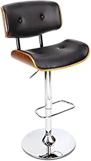 Artiss Bar Stools Stool Adjustable Kitchen Swivel Counter Barstools Dining Chair Chairs Gas Black Leather in 64-85cm Seat Height Floor Set for Home Dining Room Cafe Outdoor Indoor