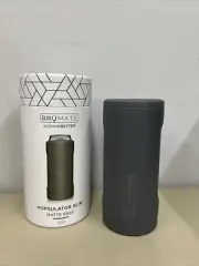 Brumate Hopsulator Slim Insulated Can Cooler in MATTE GRAY ~ New In Box