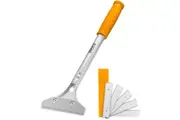 INGCO 4 Inch Razor Blade Floor Scraper Tool, with 6pcs SK5 Metal Razor Blades-HGS3201
