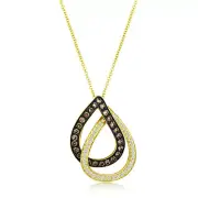 LeVian 14K Yellow Gold H-I SI2 Chocolate Diamond 0.68 cts 18" Pendant Necklace