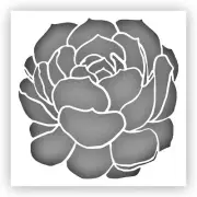 Flower with Petals Stencil - Choose a Size - Laser-Cut Reusable Plastic