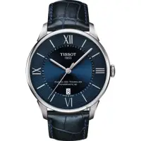 在飛比找momo購物網優惠-【TISSOT 天梭】杜魯爾系列動力80小時機械錶-藍/42