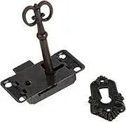 CANIGHT 2 Sets Antique Lock Furniture Locks Cupboard Latches Locks with Key Vintage Cabinet Locks Cupboard Locks Decorative Locks Antique Buckle Metal Locks Antique Cupboard Lock