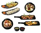 Home Decorise Melamine French Fries, Momos, Paneer Tikka Serving Platter with 2