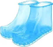 Baluue Foot Soaking Tub Foot Spa Shoe Pedicure Boots Plastic Bucket Clear Slippers for Home Foot Care Relaxation Foot Soaking Bath Basin Blue